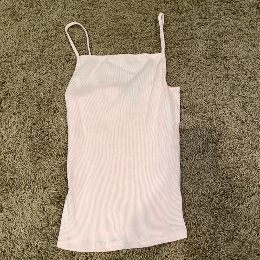 Pink Ribbed tank top - Picture 2 of 3
